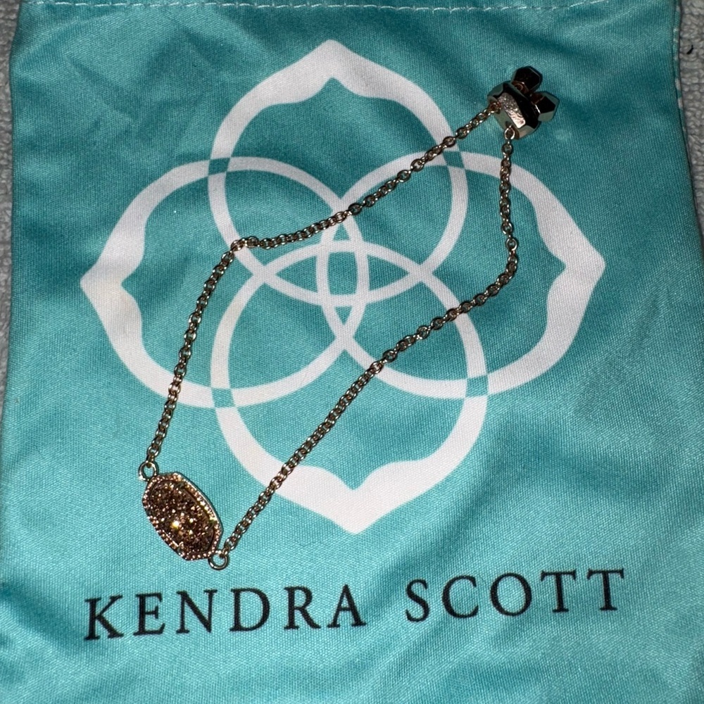 Kendra Scott • Elaina Adjustable Bracelet • Rose Gold Drusy